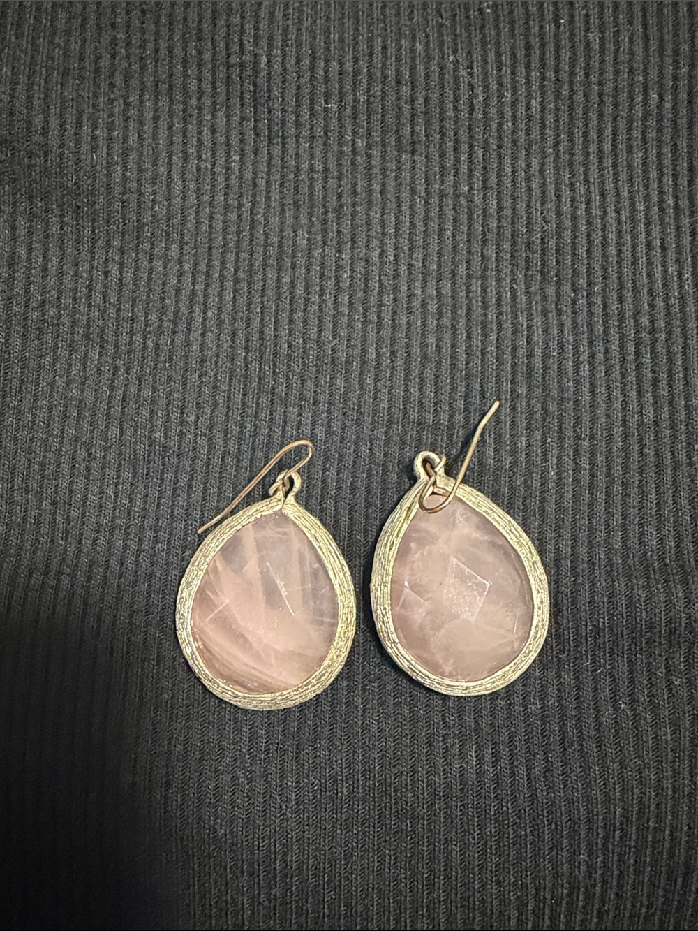 Rose Quartz Teardrop Earrings